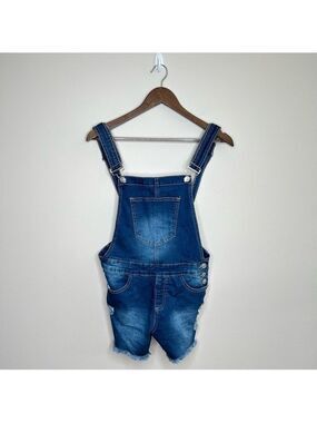 Cluster Woman Distressed Medium Indigo Shortalls Size Medium